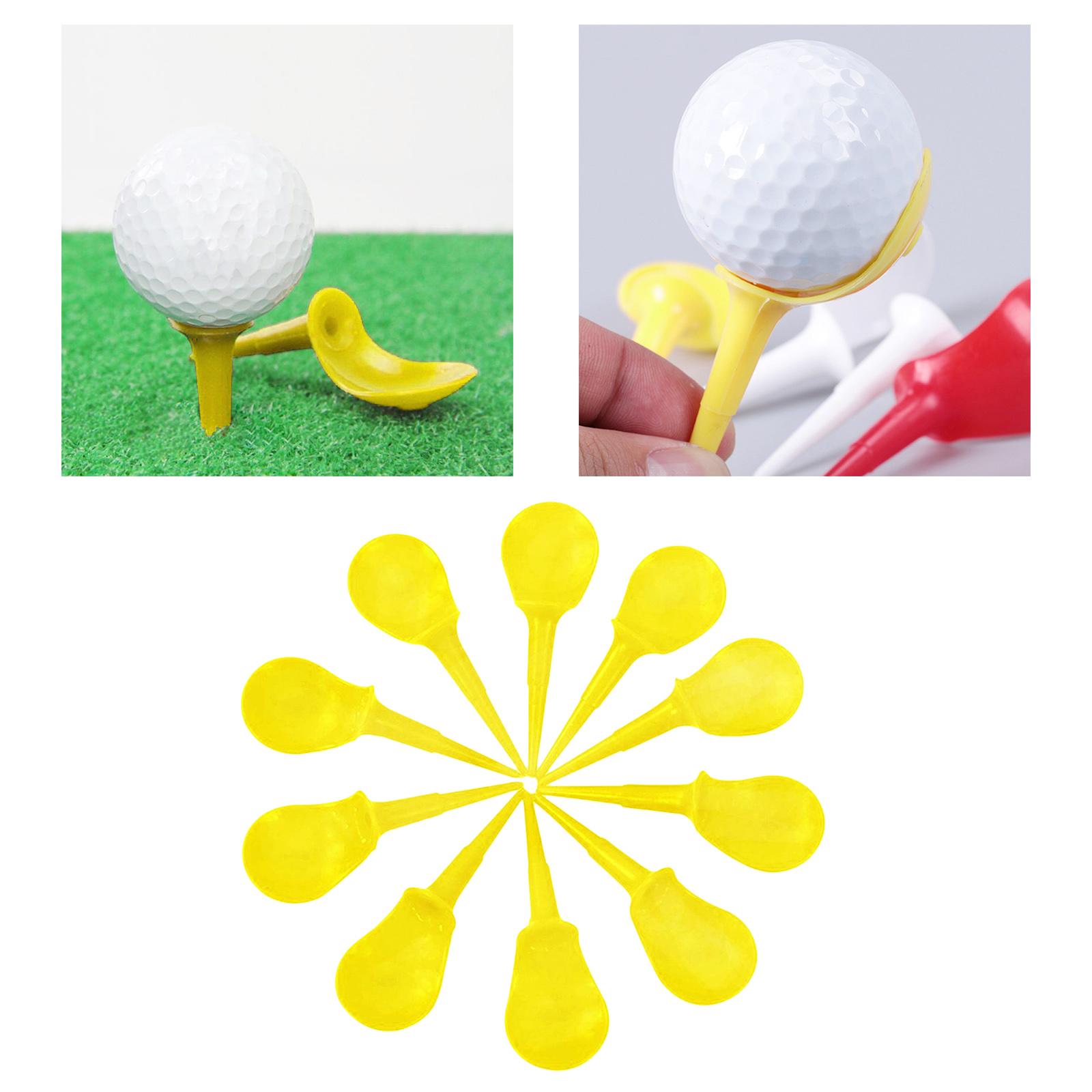 Pack of 10 Golf Tees Professional Plastic Golf Tees, Golfing Tees Yellow Color Golf Tees Replacements
