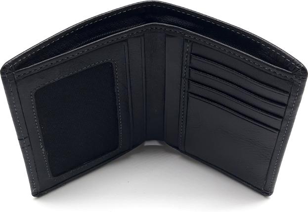Bóp ví nam đứng da bò thật thời trang V110K1 - Đen