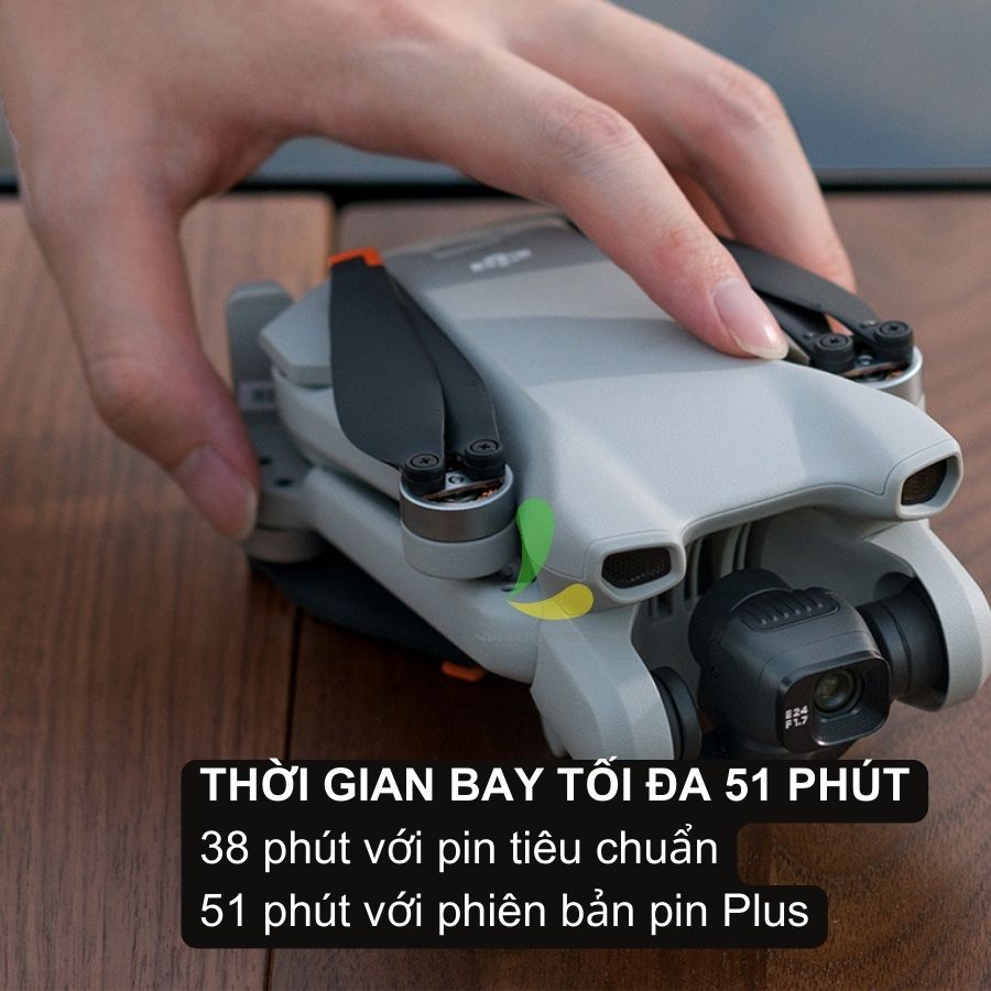 Flycam DJI Mini 3 (+ DJI RC) - Máy bay camera 4K HDR sắc nét, công nghệ truyền video O2 khoảng cách tối đa 10km - Hàng chính hãng