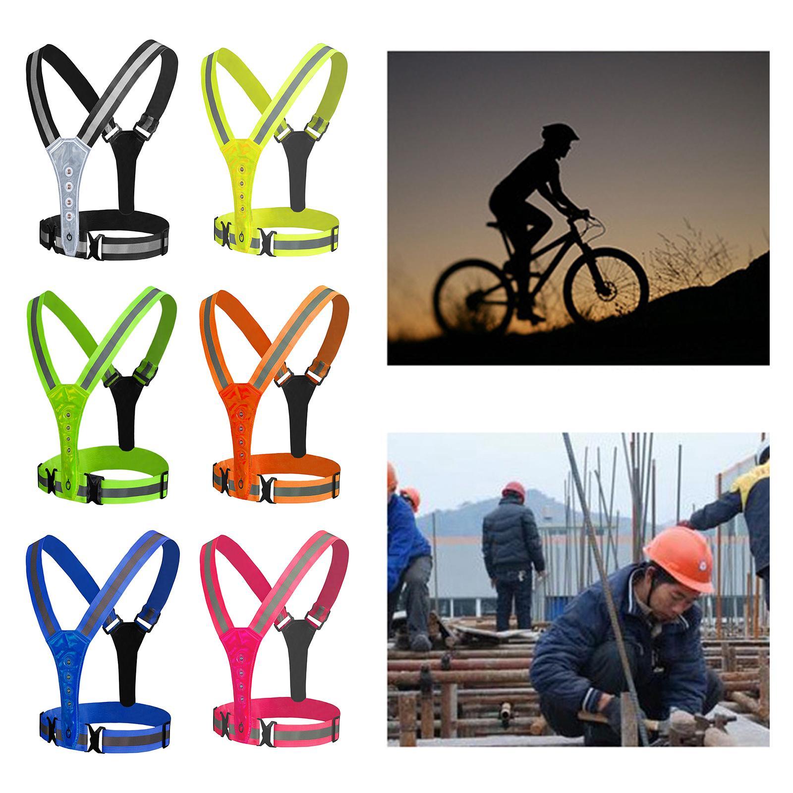 3 Modes 8 Bright LED Reflective Vest Warning Lights. for Night Running