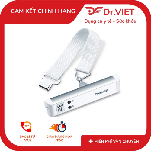 Cân Hành Lý Điện Tử Beurer LS10 – Nhỏ gọn, chính xác và tiện lợi, giúp bạn tự kiểm tra trọng lượng hành lý trước mỗi chuyến đi, hạn chế phí quá ký, bảo đảm chuẩn bị hành lý dễ dàng hơn và luôn tự tin khi di chuyển bằng máy bay.