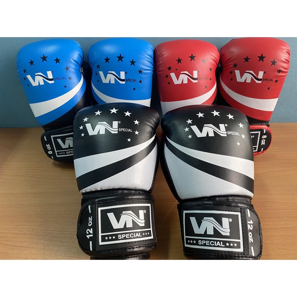 Găng Boxing VN BN biến thể Lỏi đúc cao su hàng có 3 màu và 3 size lựa chọn rất hợp lý phù hợp với người việt nam
