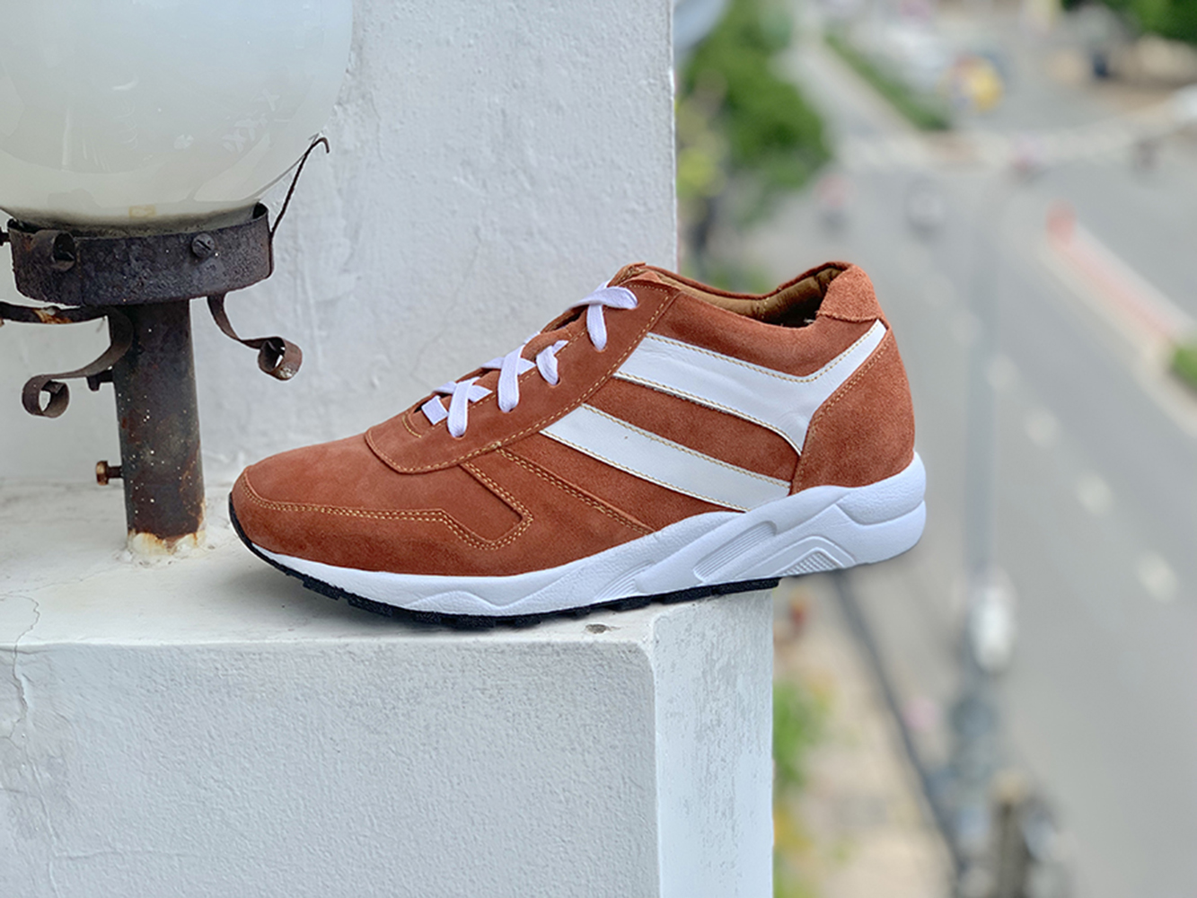 GIÀY TĂNG CHIỀU CAO GIÀY CAO DÀNH CHO NAM GIỚI T&TRA T20 DA LỘN CAM - CAO 8CM GIÀY ĐỘN NAM CAO VƯỢT TRỘI