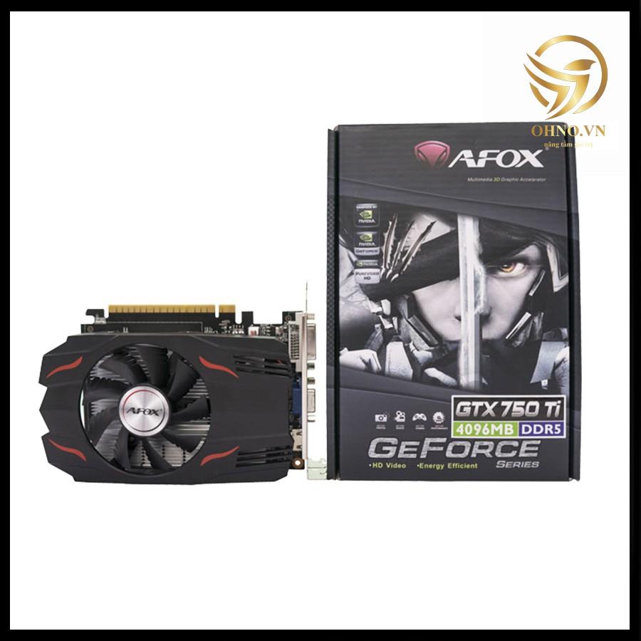 Card Màn Hình VGA AFOX GTX 750Ti Card Đồ Họa 4G Rời Cho Máy Tính PC hàng chính hãng