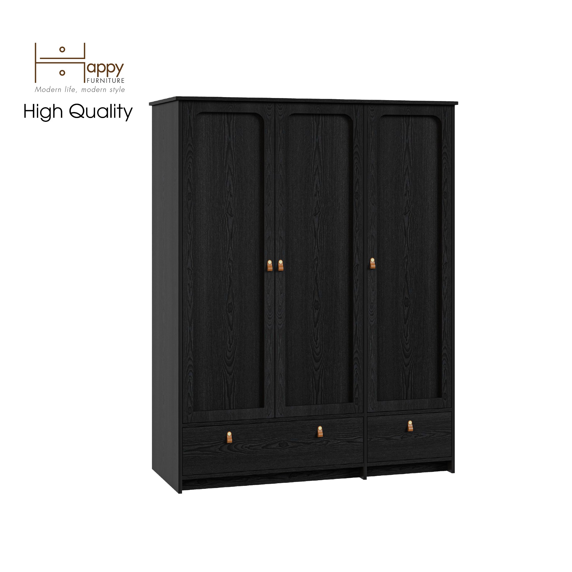 [Happy Home Furniture] NOMIA , Tủ quần áo 3 cửa mở - 2 ngăn kéo , 140cm x 58cm x 180cm ( DxRxC), TCM_038