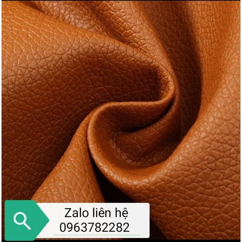 1mVải simili giả da khổ 1m4 màu nâu đỏ