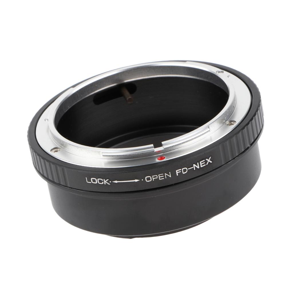 FD-NEX Adapter Ring For Canon FD Lens To Sony NEX E NEX-3 NEX-5 NEX-VG10 - Black+Silver