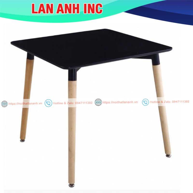 Bàn ăn cafe gỗ vuông hiện đại nhập khẩu giá rẻ Eames LAB07