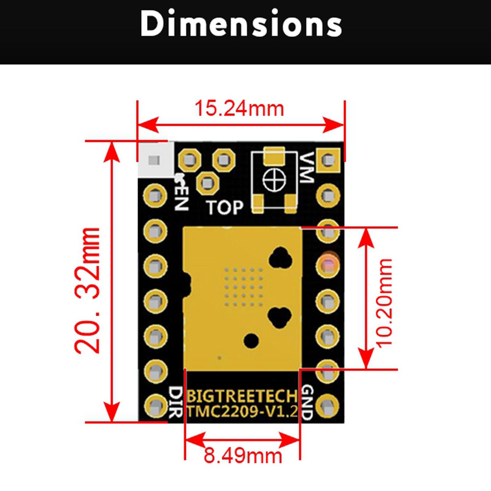 Bigtreetech TMC2209 V1.2 Stepper Motor Driver UART 2.8A 3D Printer Part