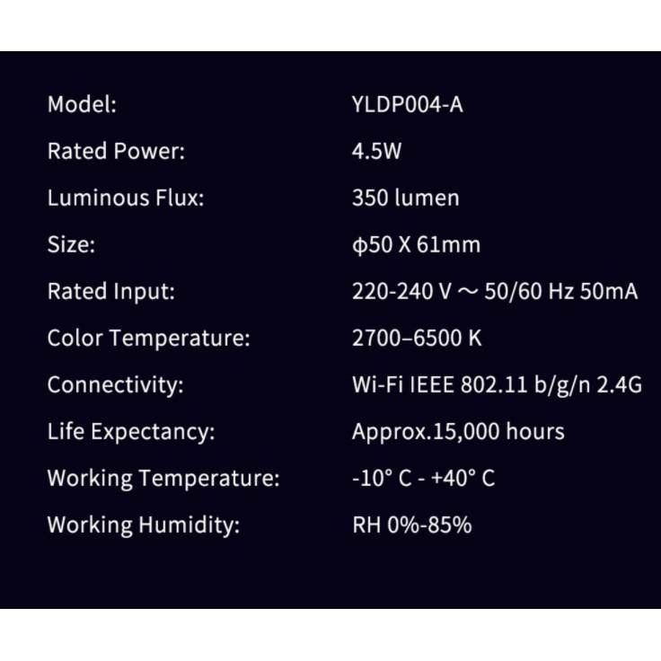 Bóng Đèn Thông Minh Yeelight Gu10 W1 đui cài - RGB 16 triệu màu