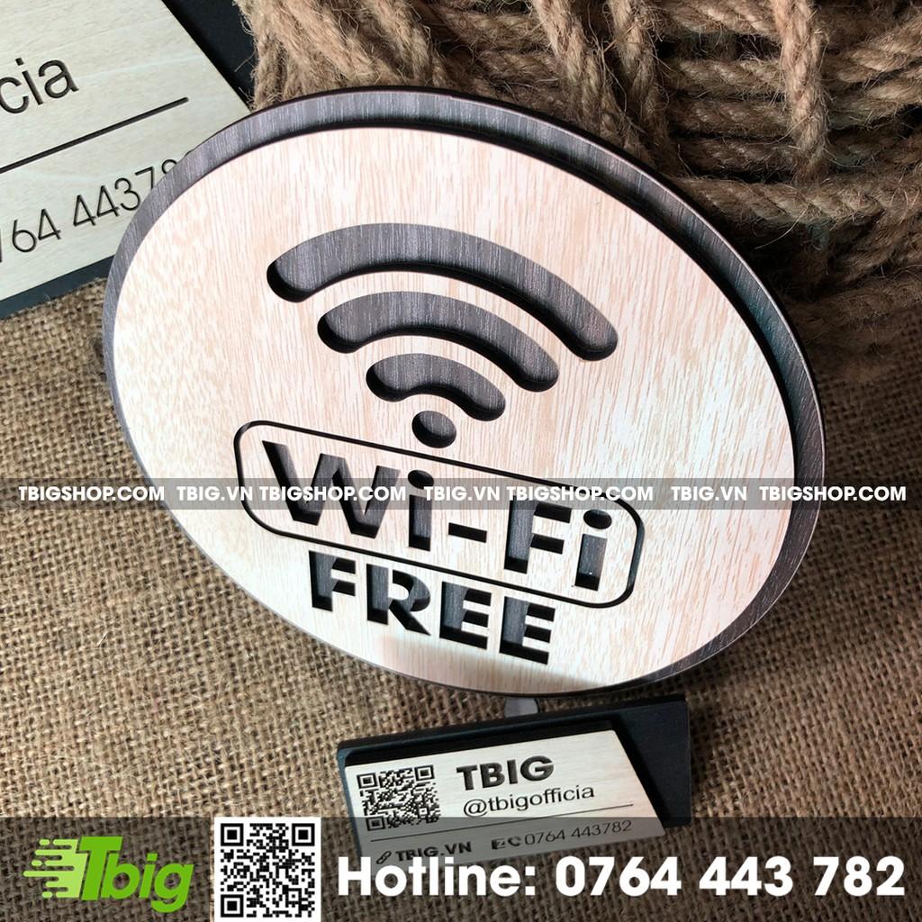 Bảng Free wifi bằng gỗ dán tường 2 lớp