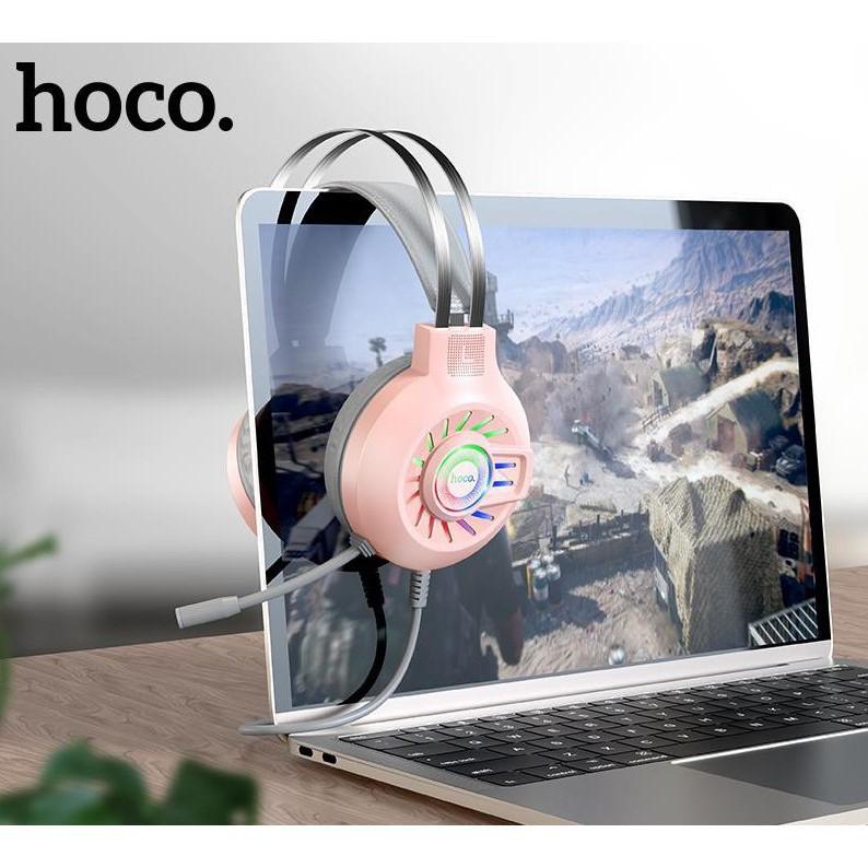 Tai nghe chụp Gaming Hoco ESD04 có mic đàm thoại Có Đèn LED Sêu Đẹp , Âm Thanh Siêu trong , nghe rõ từng chi tiết nhỏ  - Hàng nhập khẩu