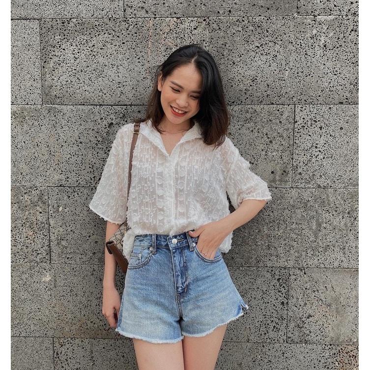Quần Shorts jean lưng cao REVERCLOTHINGS Senka
