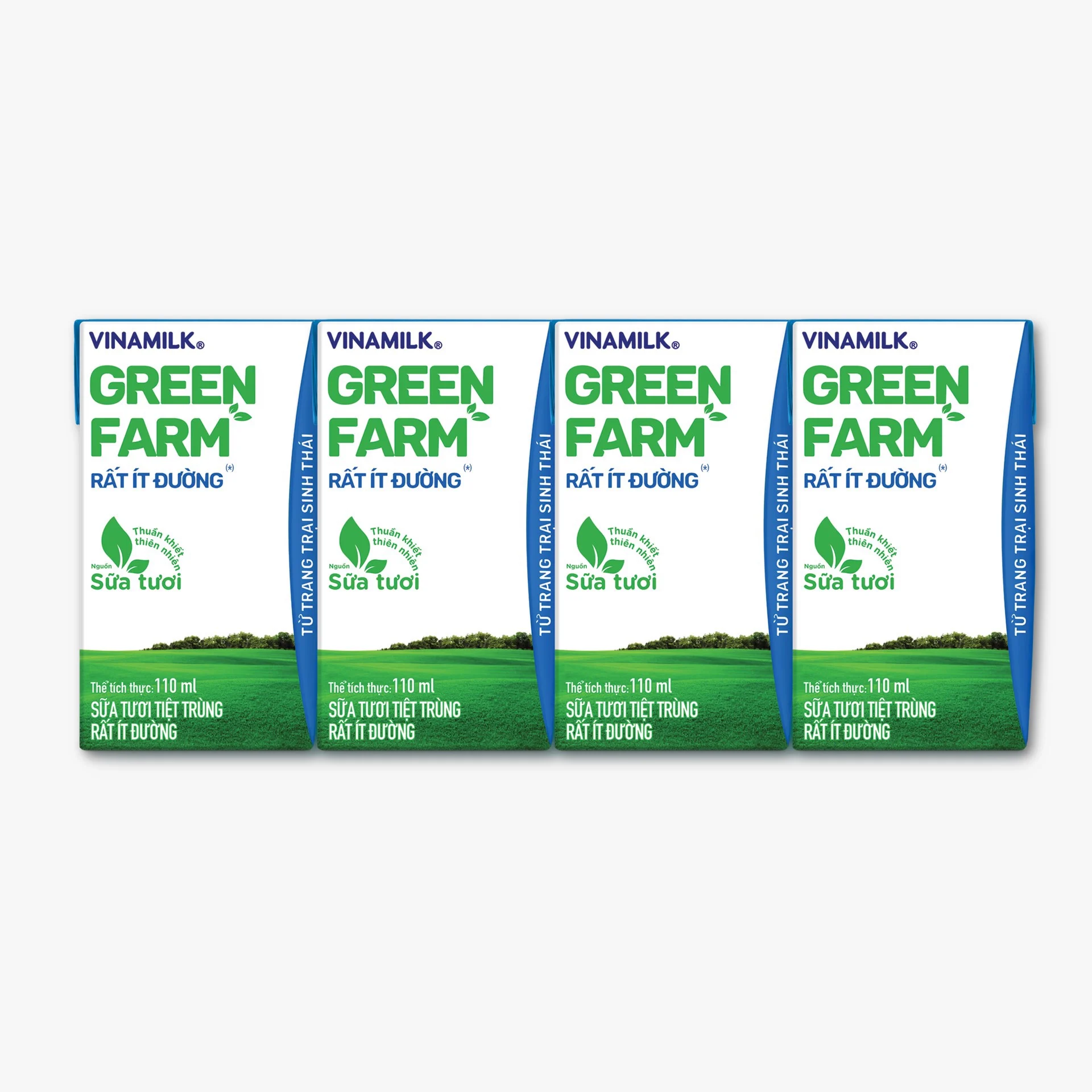 Thùng 48 hộp Sữa Tươi Tiệt Trùng Vinamilk Green Farm rất ít đường 110ml