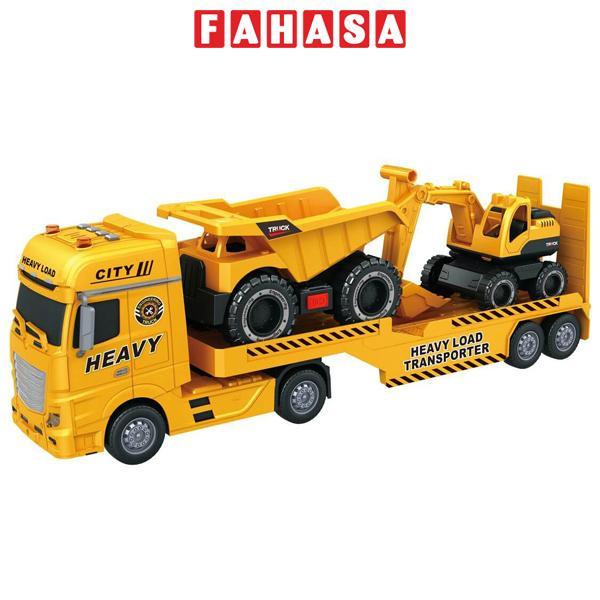 Đồ Chơi Xe Tải Chở Xe Ben Và Xe Xúc - Có Đèn Và Âm Thanh - VECTO VT68F