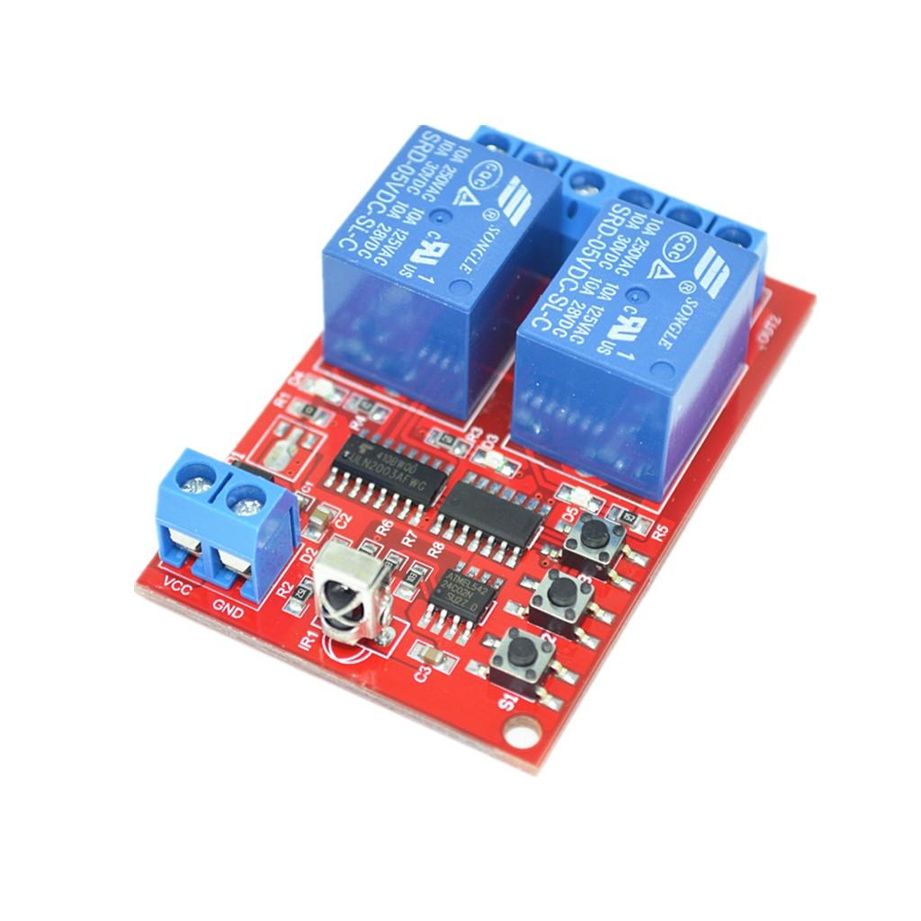 Self-lock Interlocked Infrared Relay Module Switch System 5V 2 Channel