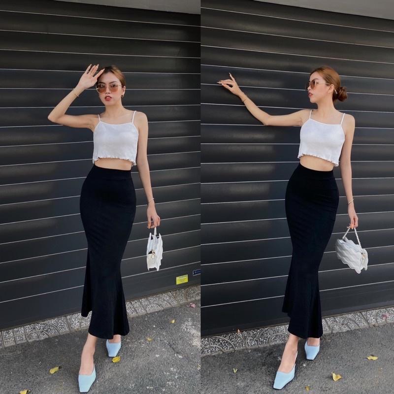 SET ÁO CROPTOP + CHÂN VÁY ĐUÔI CÁ TIẾT KIỆM CẢ SET HƠN 50K