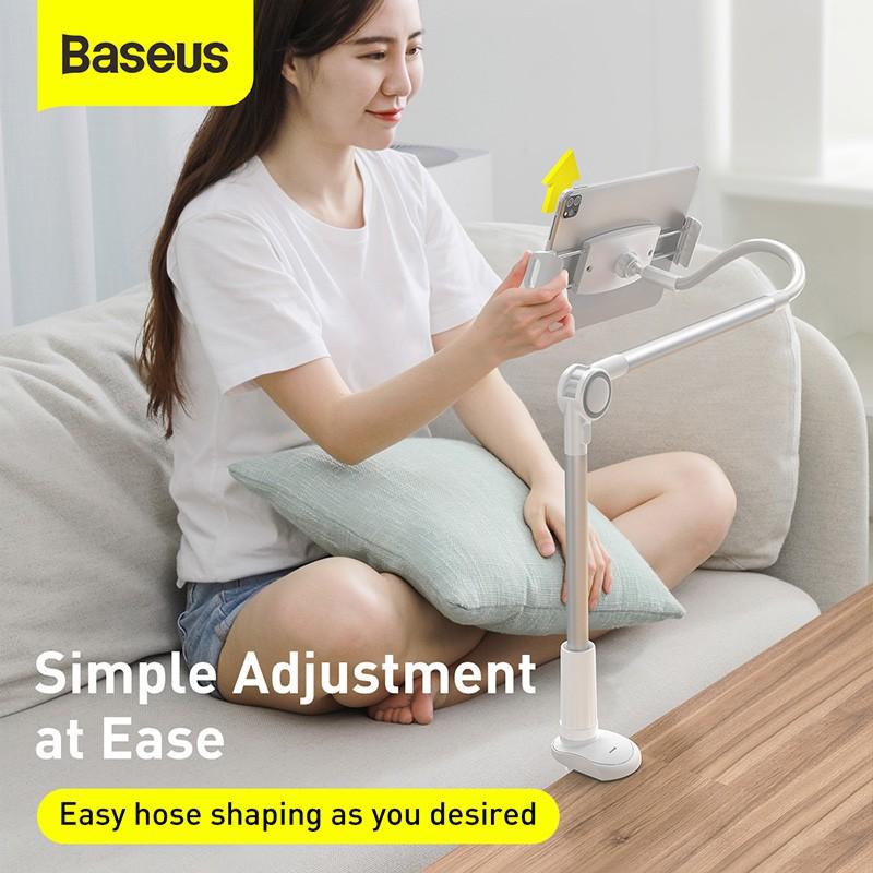 Bộ đế giữ điện thoại chân kẹp dùng cho iPad Baseus Otaku Life Rotary (Adjustment Lazy holder for 4.7 - 12.9 inches Smart- Hàng chính hãng