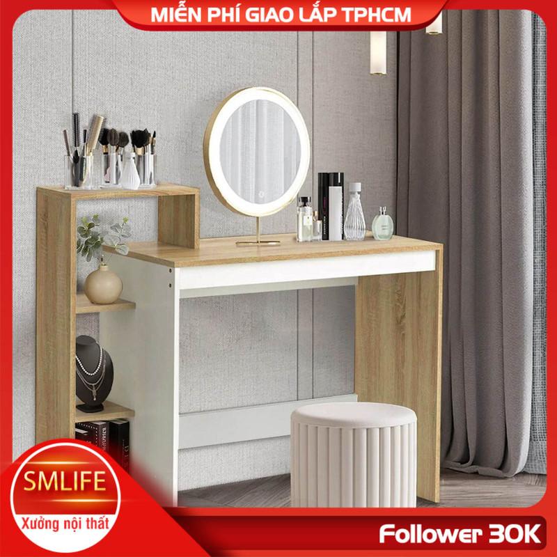 Bàn làm việc, bàn học gỗ hiện đại SMLIFE Doukun | Gỗ MDF dày 17mm chống ẩm | D110xR40xC91cm