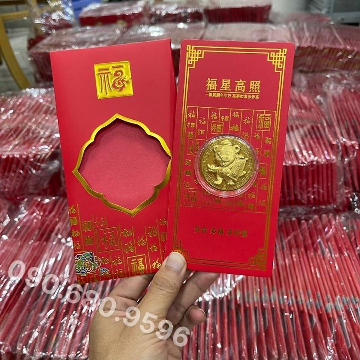 Bao lì xì con hổ  mạ vàng sang trọng - MẪU BAO MỚI