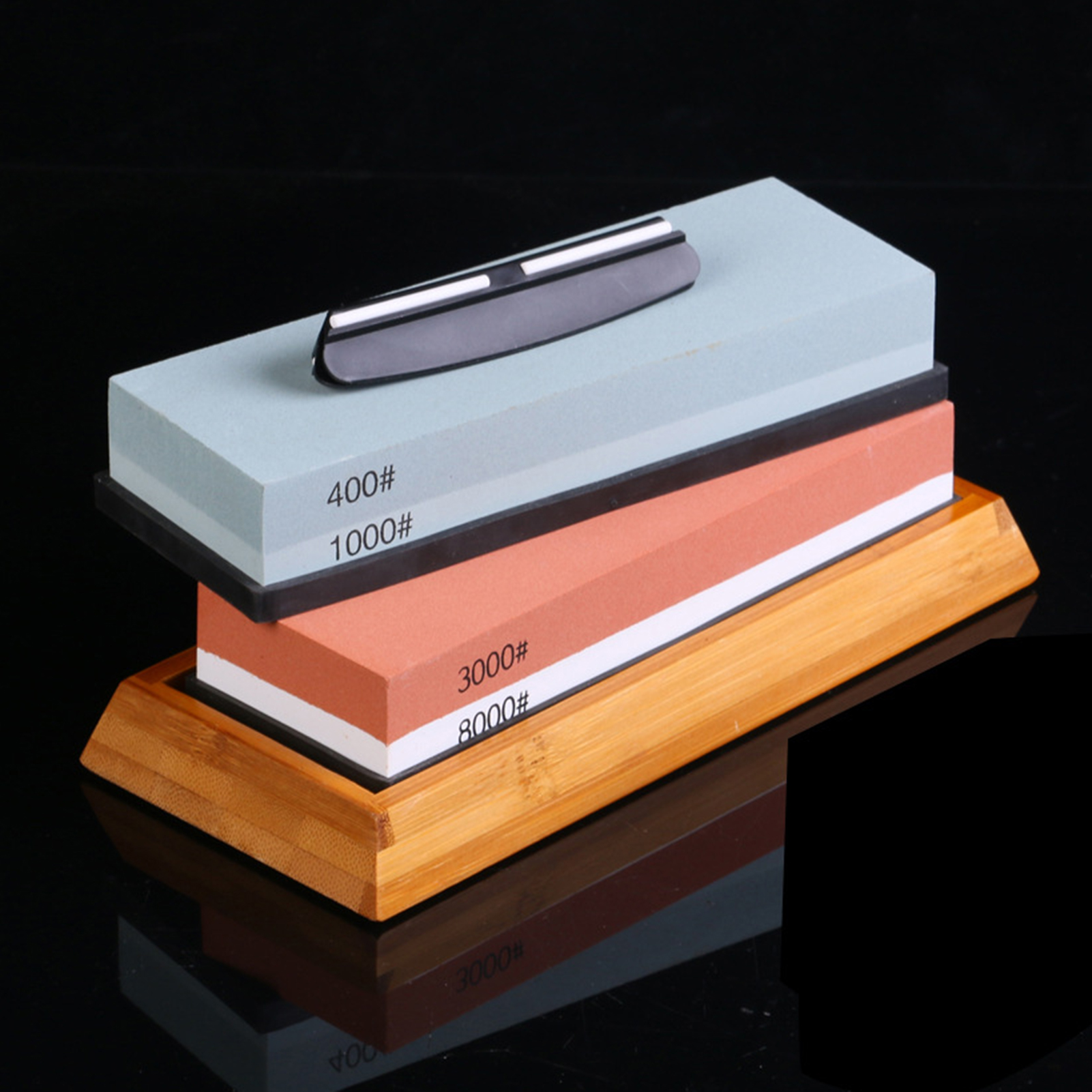 400#/1000# 3000#/8000# Premium Whetstone Cut Sharpening Stone Set Sharpener Non Slip Base Cutter Sharpener