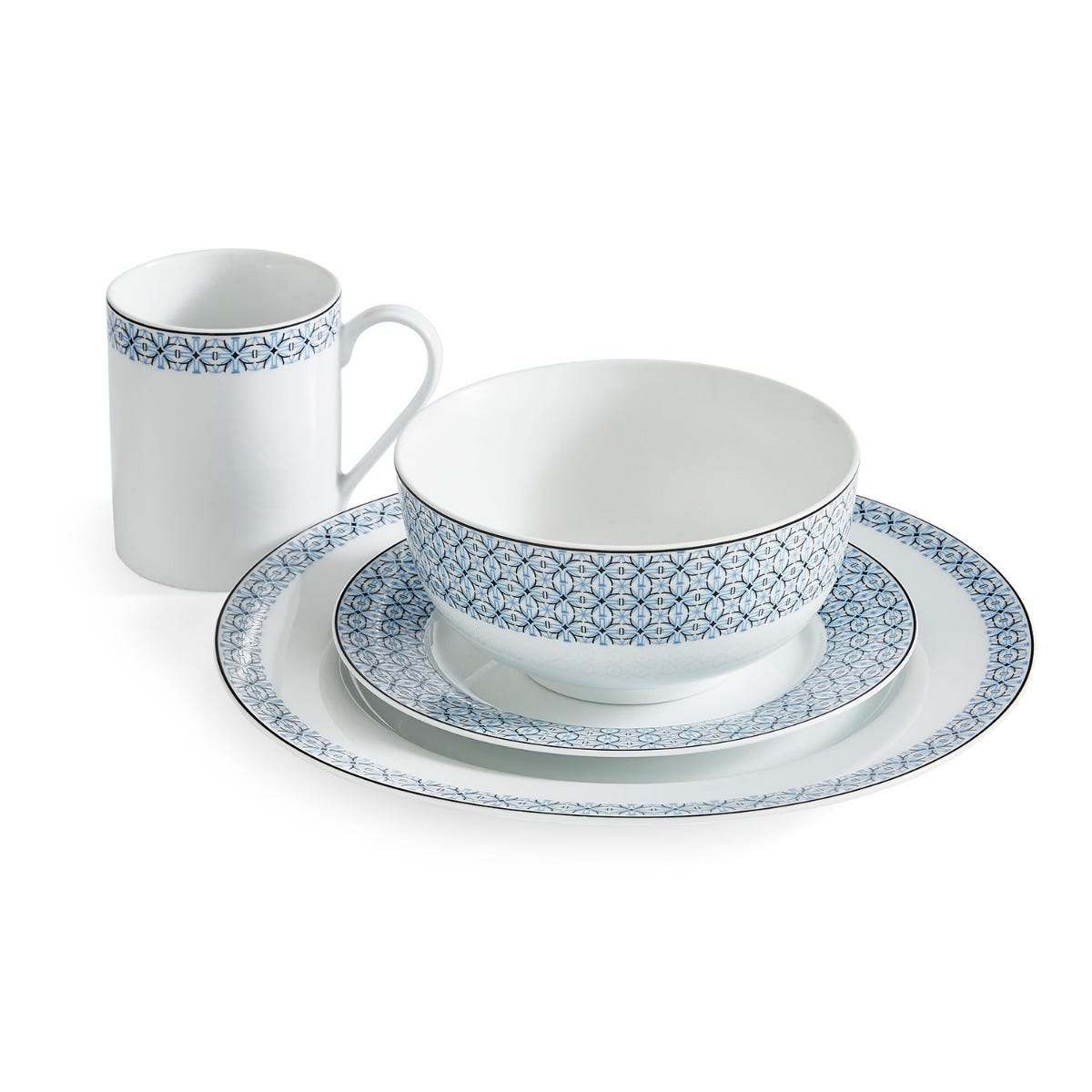 Portmeirion Home Bộ bát 16 món Mallorca Nhập khẩu Anh Quốc