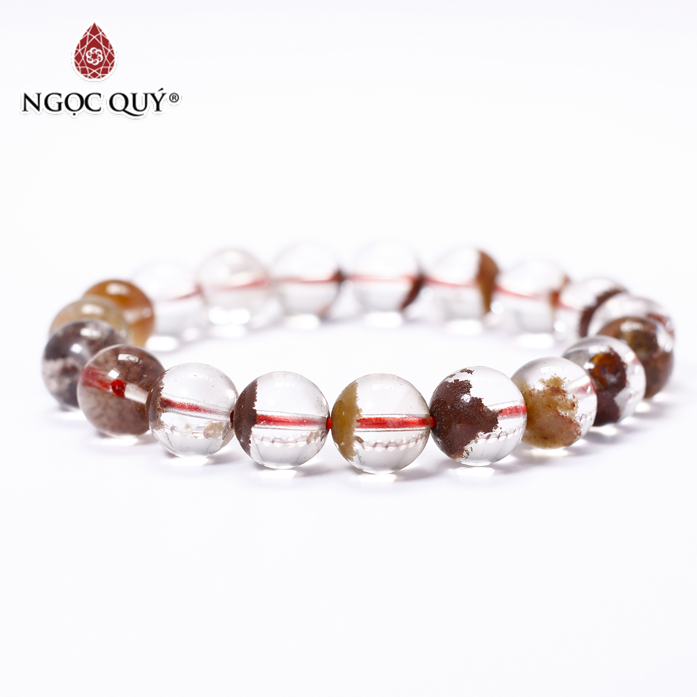 Vòng thạch anh ưu linh nâu 10mm mệnh thổ, kim - Ngọc Quý Gemstones