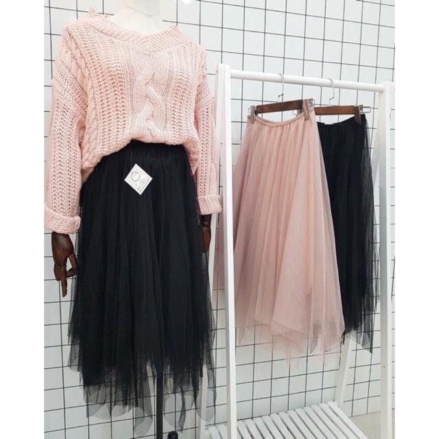 CHÂN VÁY LƯỚI ĐUÔI NHỌN