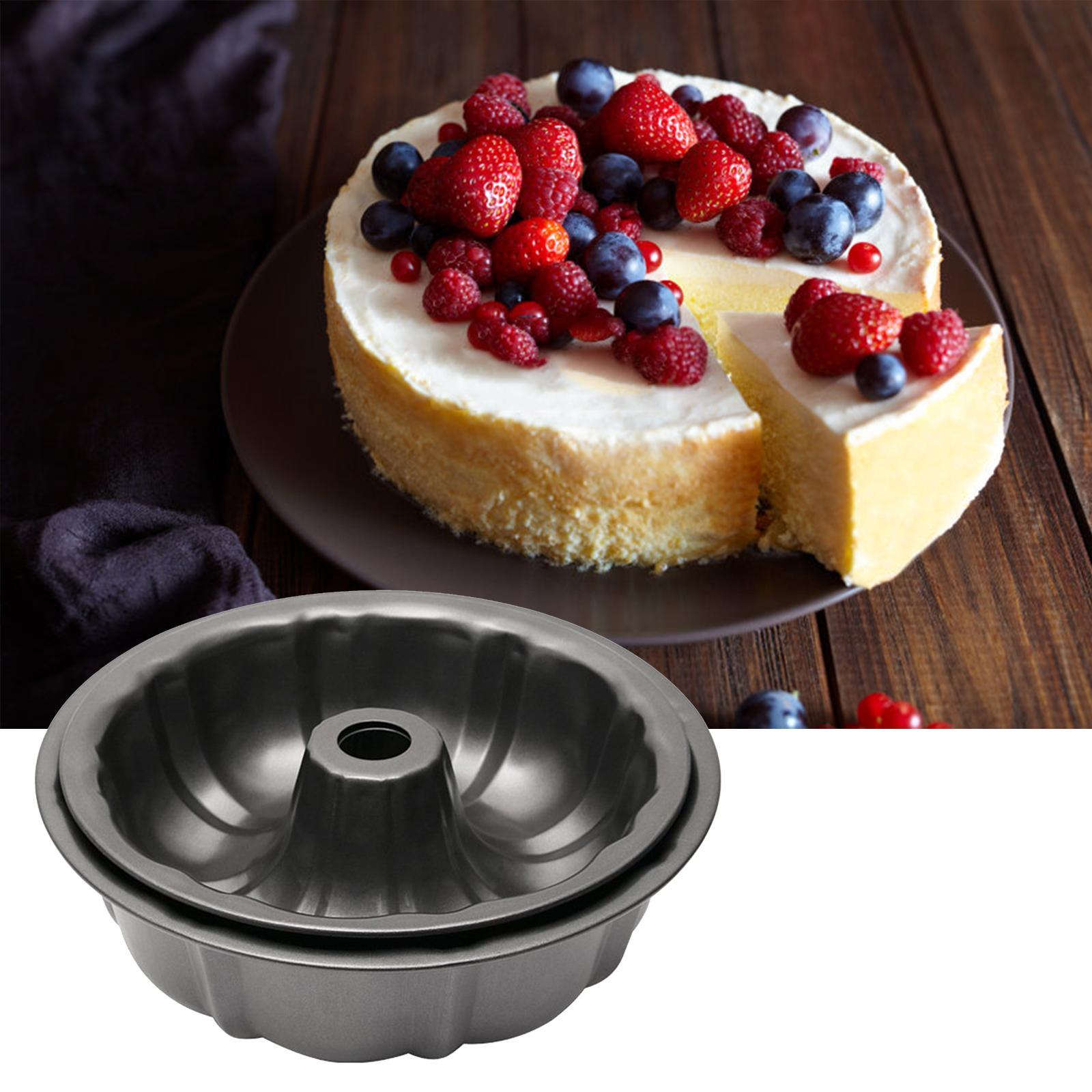 Fluted Cake Pan 9-Inch  & Versatile Round Bakeware Pan Safe Oven
