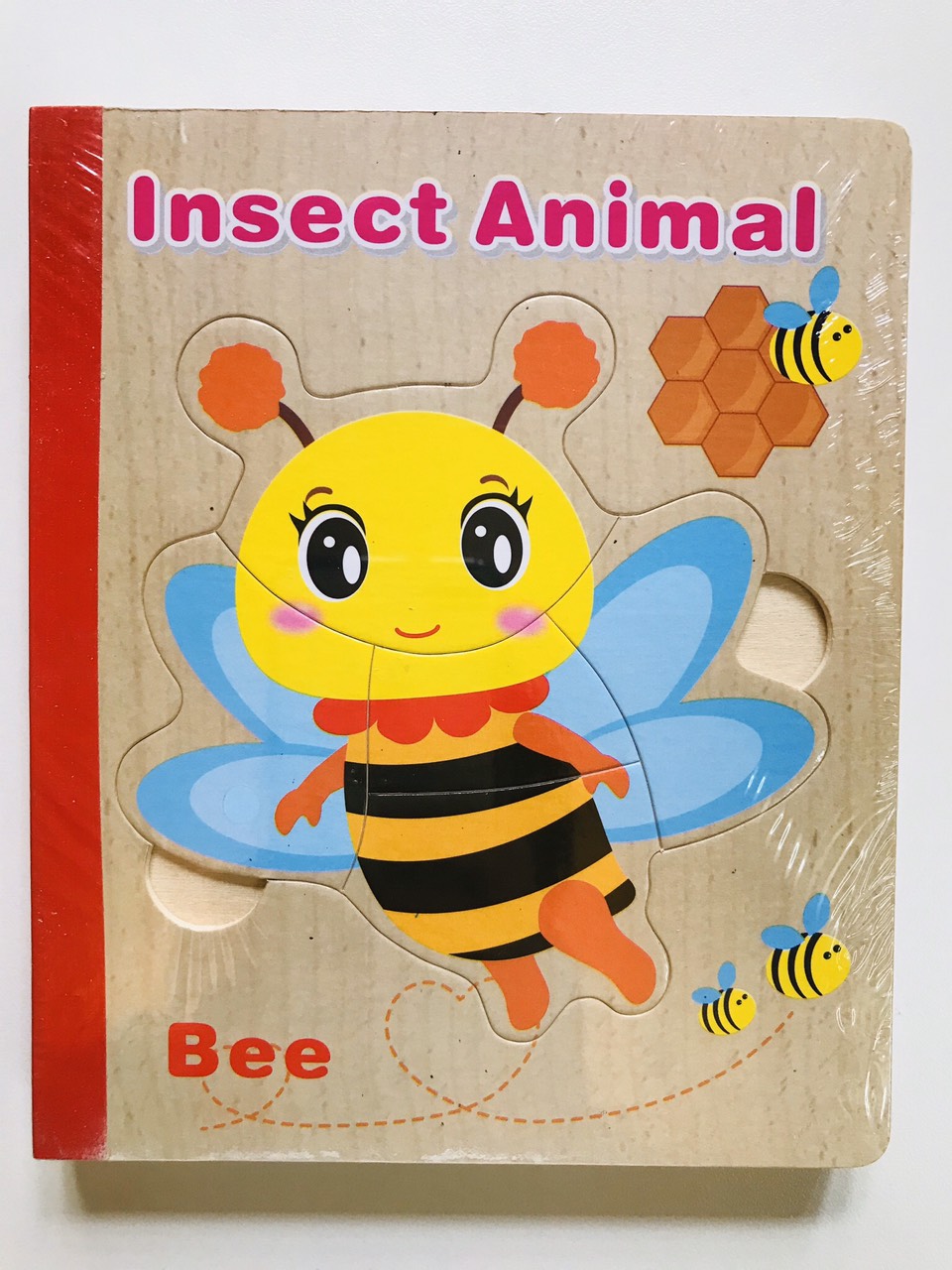 Sách gỗ ghép hình - Combo 2 cuốn sách gỗ ghép hình cho bé 1 tuổi Gnu02