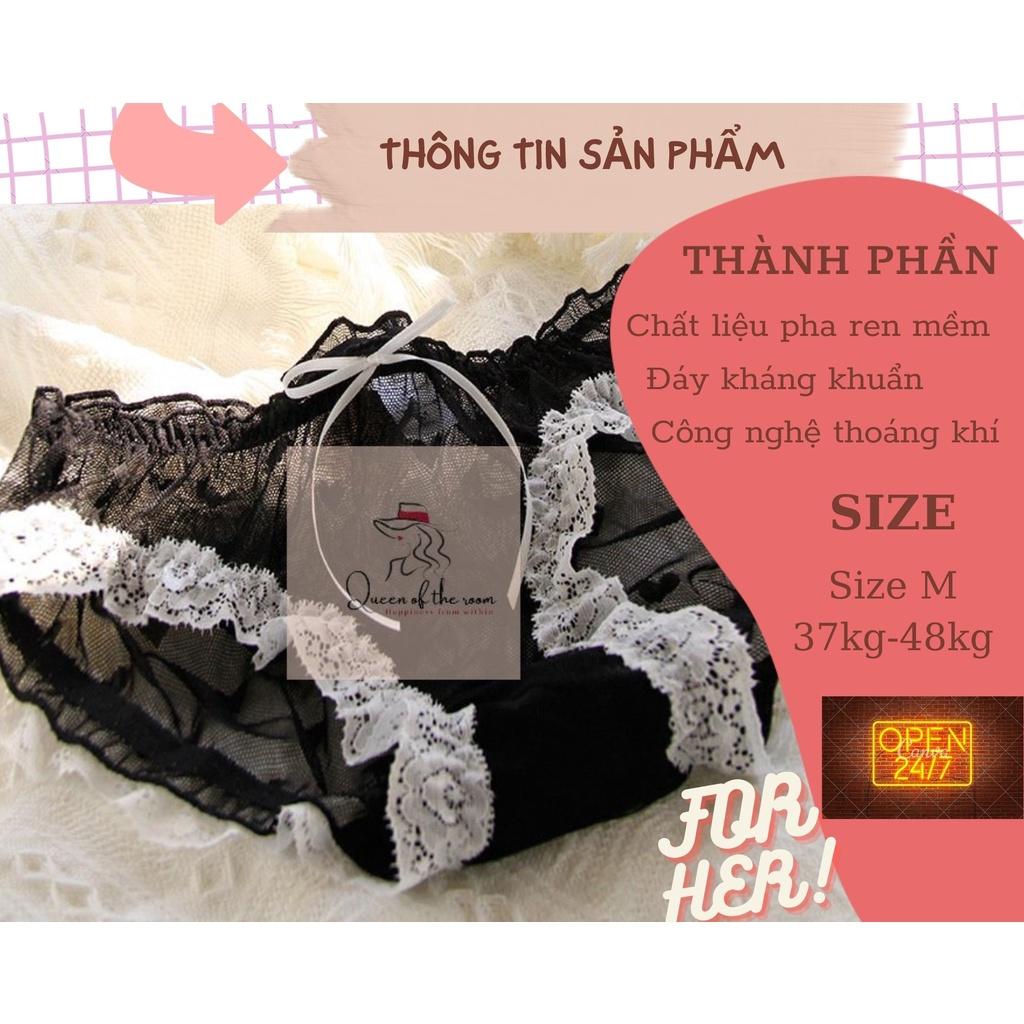 Quần lót ren nữ phối nơ cao cấp size M