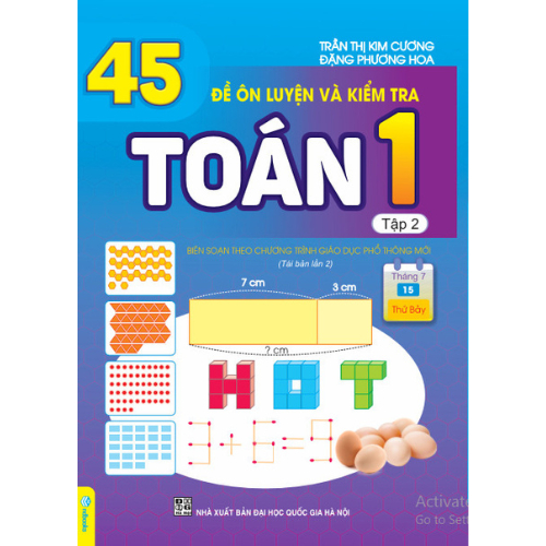 Sách - Combo 2 Cuốn 45 Đề Ôn Luyện Và Kiểm Tra Toán 1 - Biên soạn theo chương trình giáo dục phổ thông mới (ND)