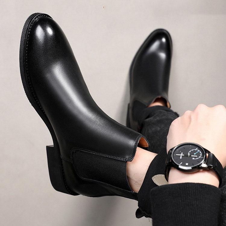 Giày Chelsea Boots nam da cao cấp không nhăn, đã khâu đế GN1071 Manddfashion