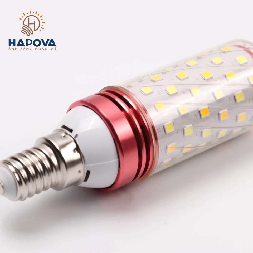 Bóng đèn led 3 Chế độ màu Trắng, Vàng, Trung tính 12W Đui E27, E14 HAPOVA MONA 3612