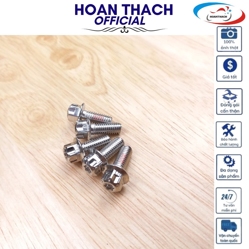 Ốc 6L15 Trụ Vương Miện Trắng dùng cho nhiều dòng xe máy SP016465 (giá 1 con)