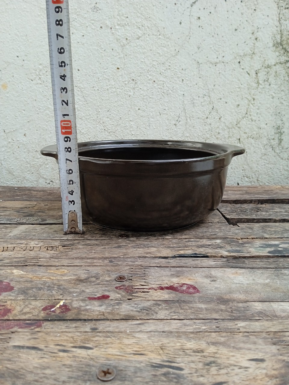 Nồi đất tráng men nắp sứ kho thịt, kho cá 1L