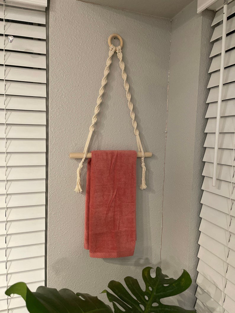 Dây Treo Giấy Cuộn , Dây Treo Giấy Vệ Sinh, Dây Treo Khăn Tiện Lợi. Tết Thủ Công Macrame. DT004