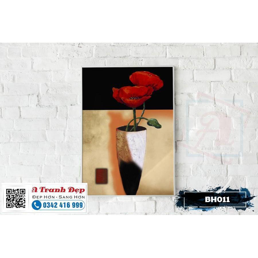 Tranh Canvas bình hoa nghệ thuật - BH011