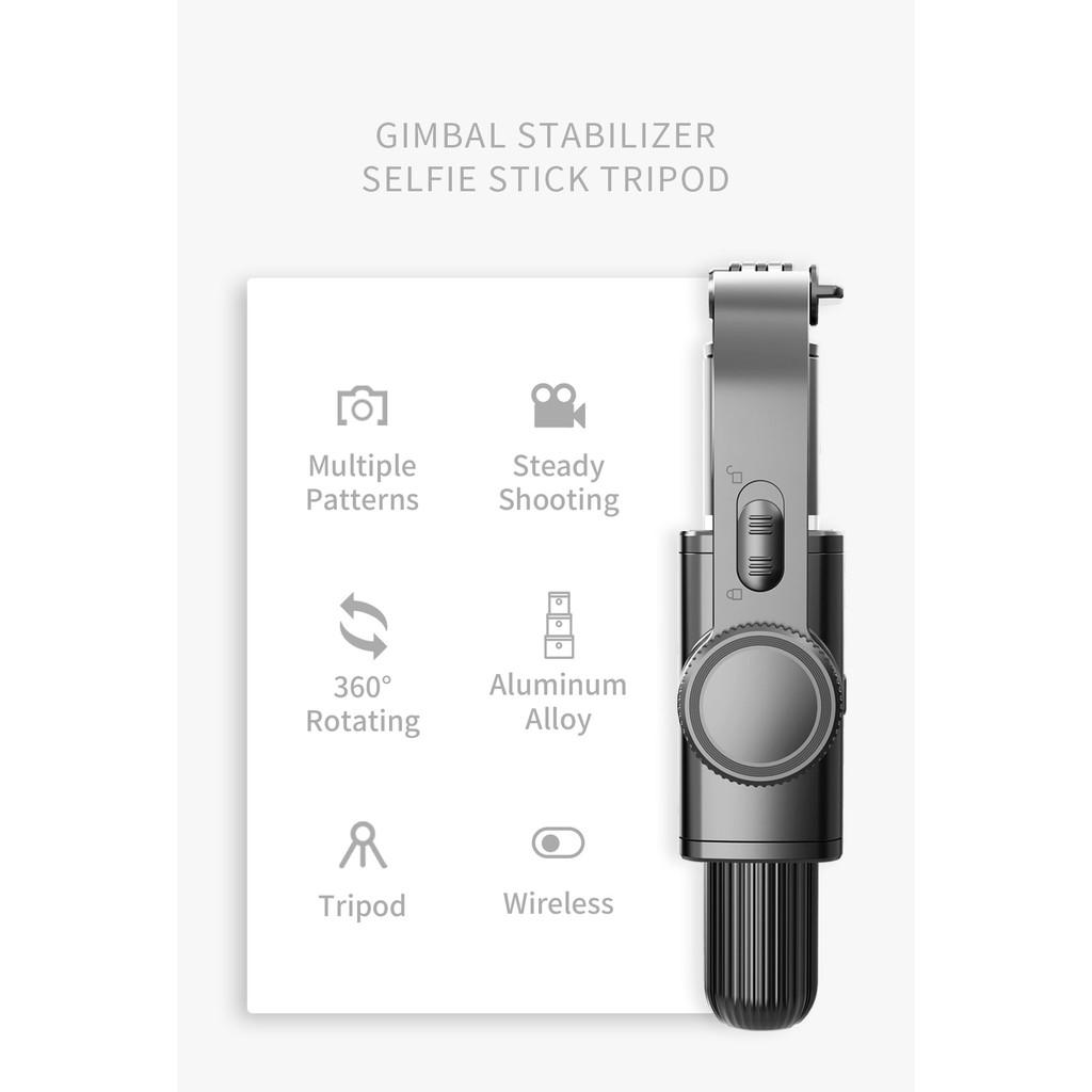 GẬY SELFIE GIMBAL - GẬY CHỤP HÌNH  TAY CẦM CHỐNG RUNG ĐIỆN TỬ Gimbal L08. GẬY Selfie CÓ Bluetooth-GIÁ ĐỠ 3 CHÂN