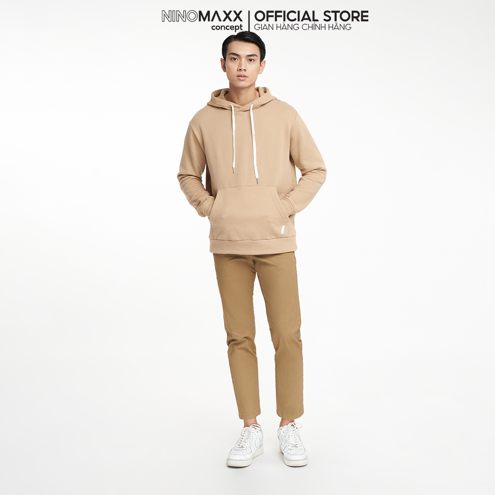NINOMAXX Áo hoodies Basic Nam chất liệu cotton tay dài 2204006