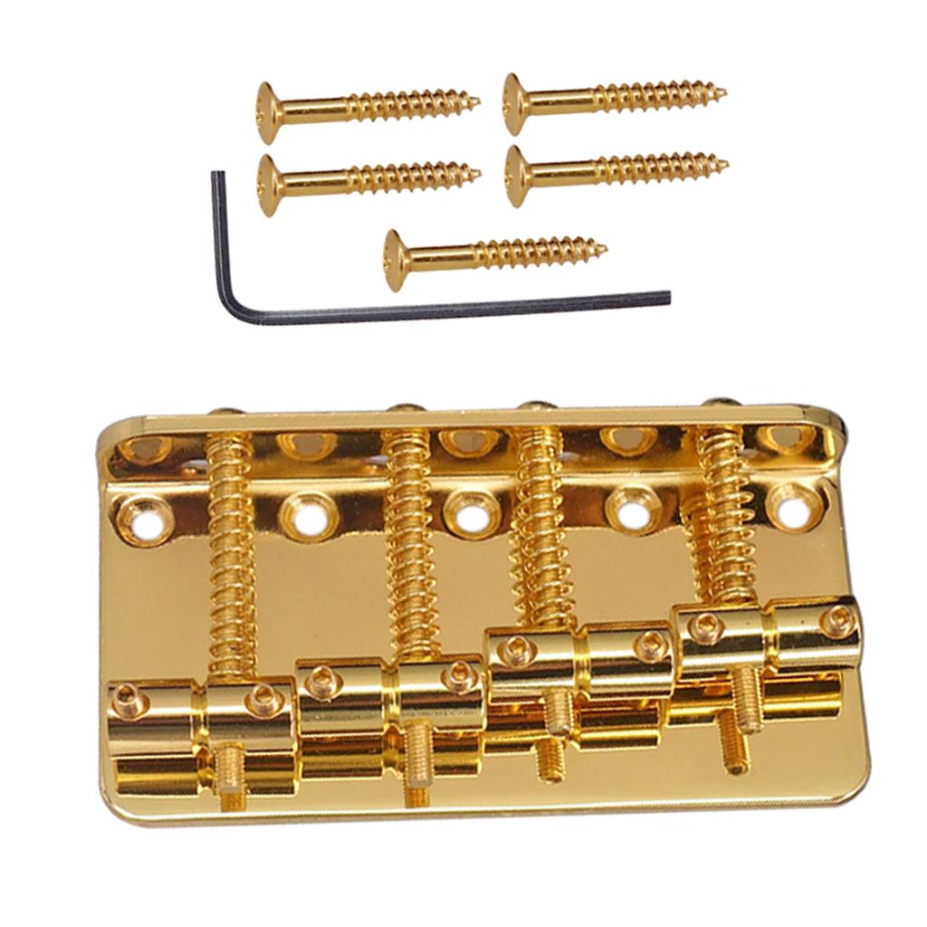 Sunnimix Vàng 4 Bass Cầu Có Cờ Lê Ốc Vít Cho Guitar Bass Điện