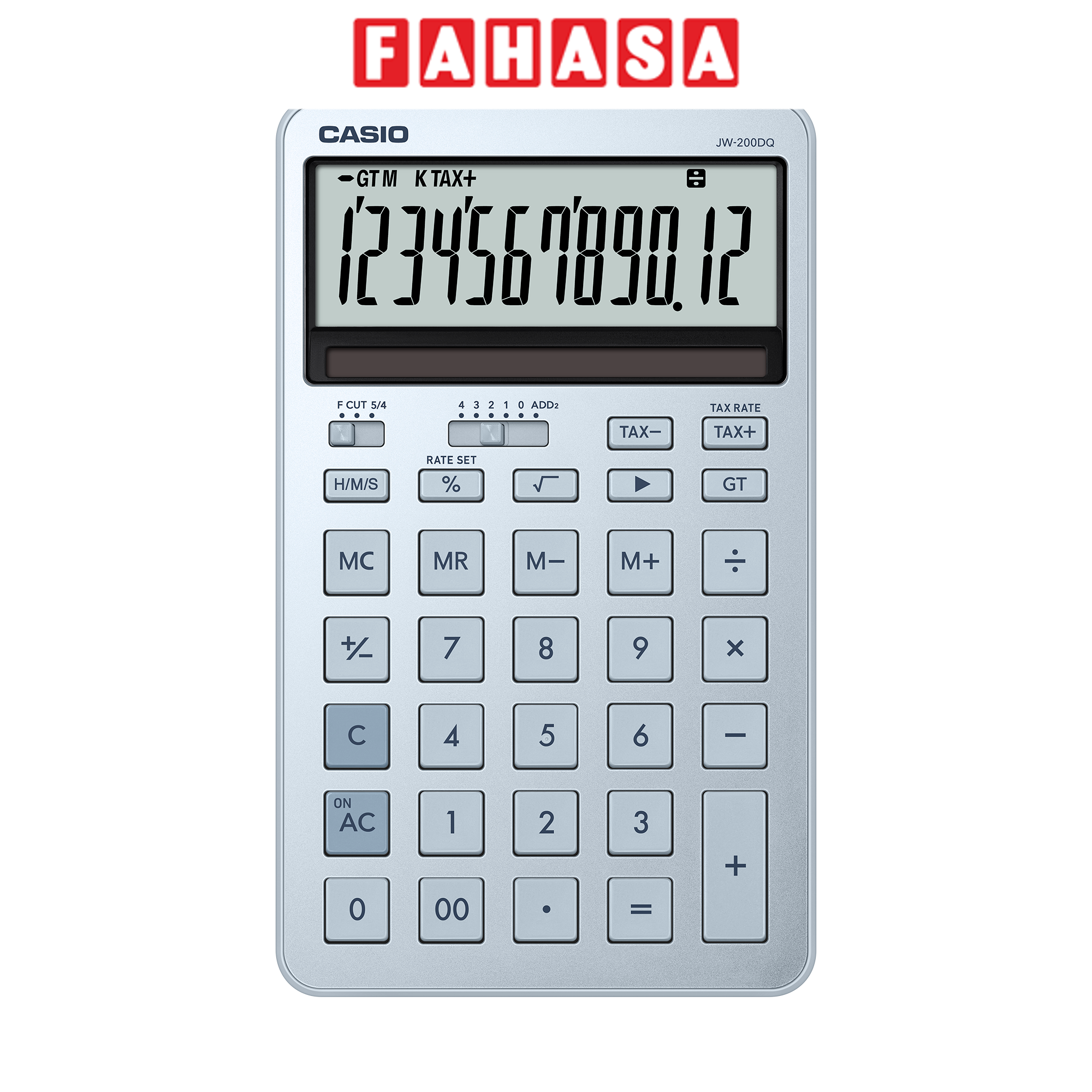 Máy Tính Văn Phòng Casio JW-200DQ-BU-W-DP - Màu Xanh Dương Nhạt