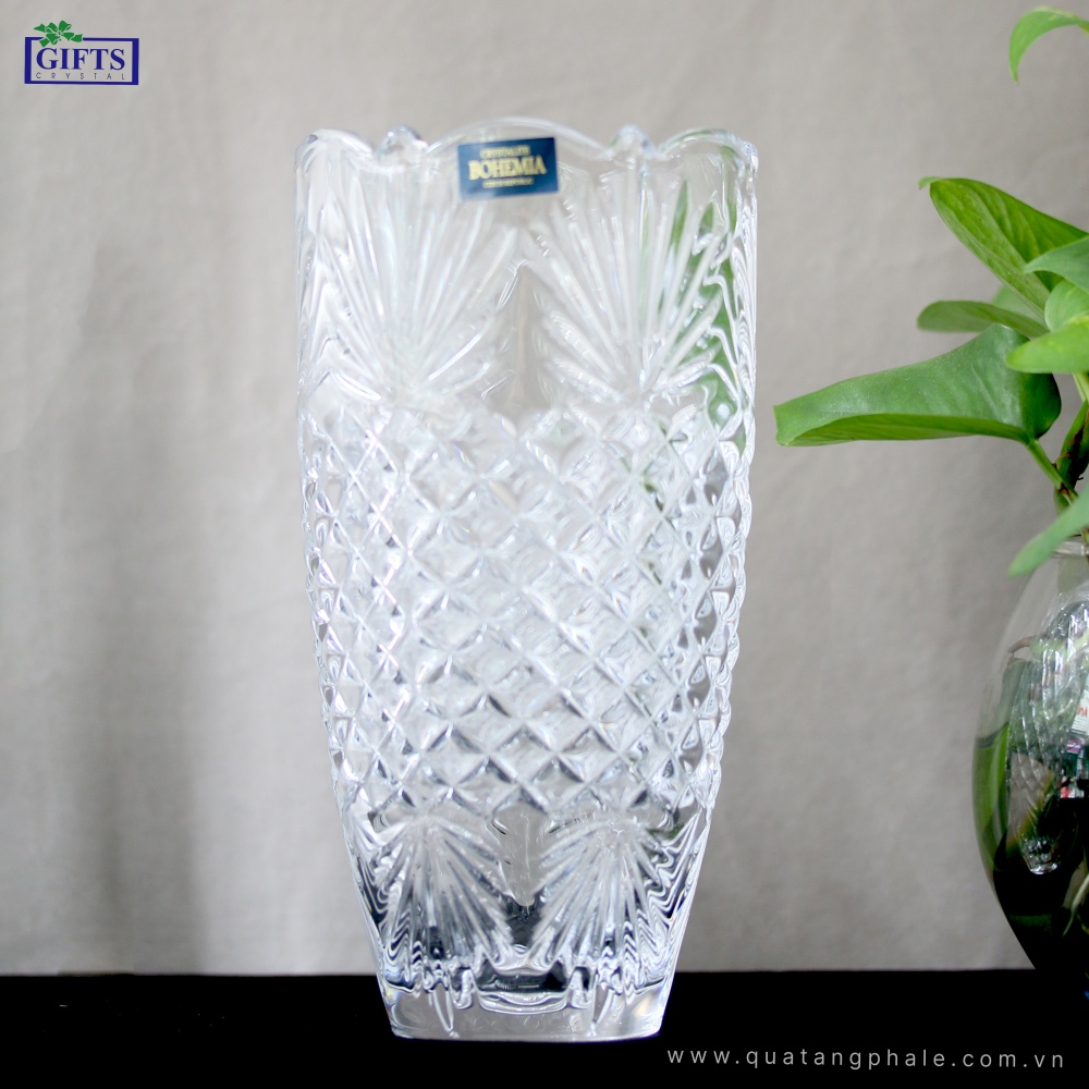 Bình hoa Vega Pha lê bohemia Tiệp khắc 20cm