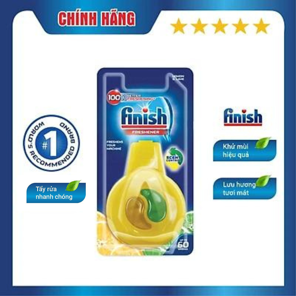 Tinh dầu treo khử mùi máy rửa chén Finish Dishwasher Freshener Fresh Scent 4ml QT017393