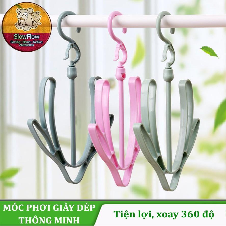 Móc/Giá Treo Phơi Giày Dép, Quần Áo Thông Minh, Tiện Dụng, Xoay 360 Độ