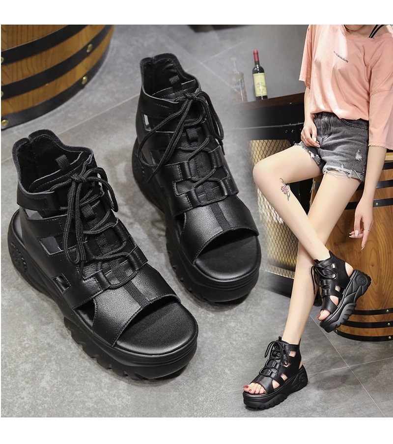 Giày sandal nữ đế bánh mì cá tính đế cao 6cm S122