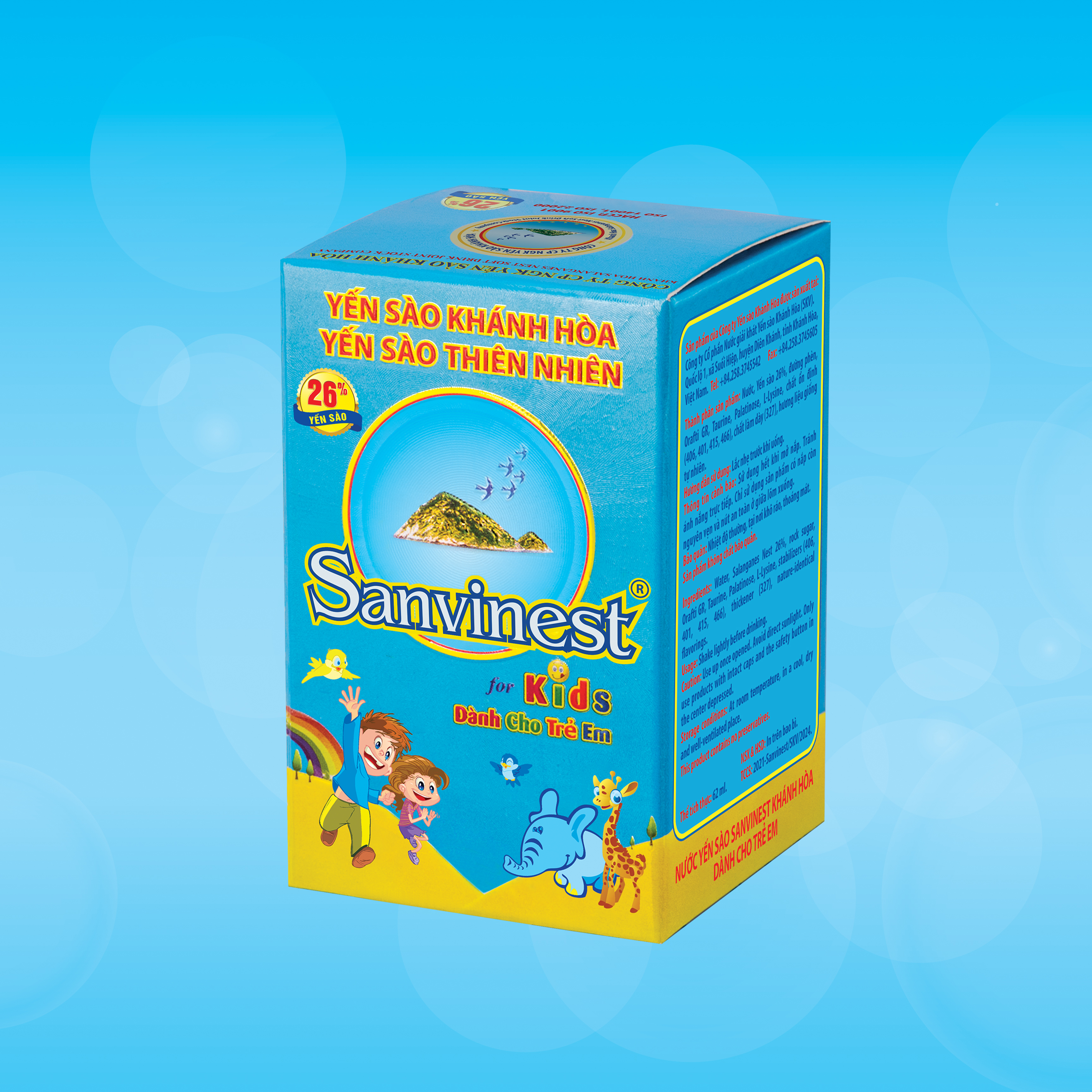 [Combo 10 lọ]  Nước Yến sào Sanvinest Khánh Hòa dành cho trẻ em lọ 62ml - S211