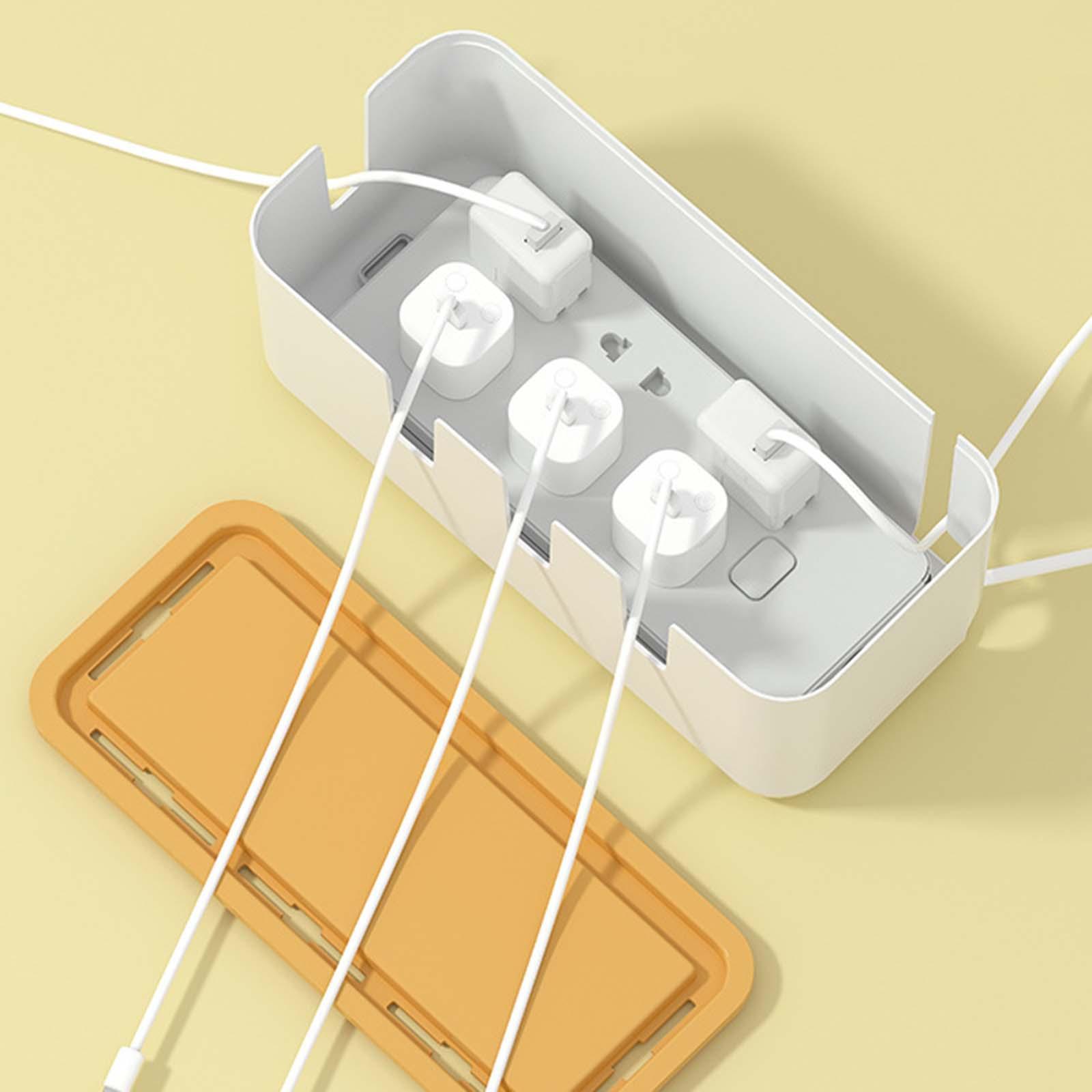 Power Strip Box Wire Cover Hider Protector Cable Management Box for Adapters