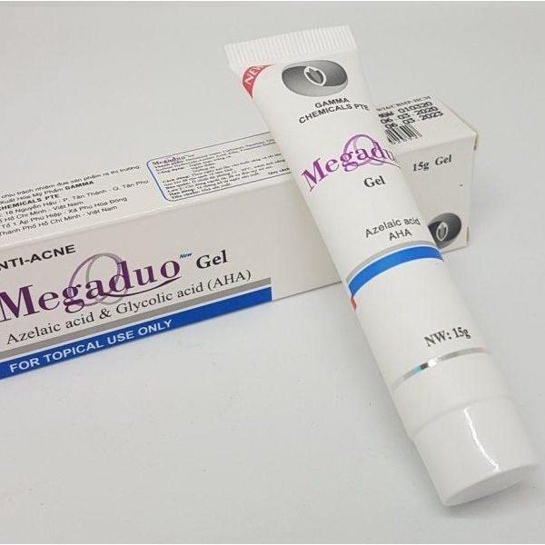 Gel giảm mụn Megaduo Gel AHA và Derma Forte hỗ trợ giảm mụn, mờ thâm 15gr - Hee's Beauty Skincare