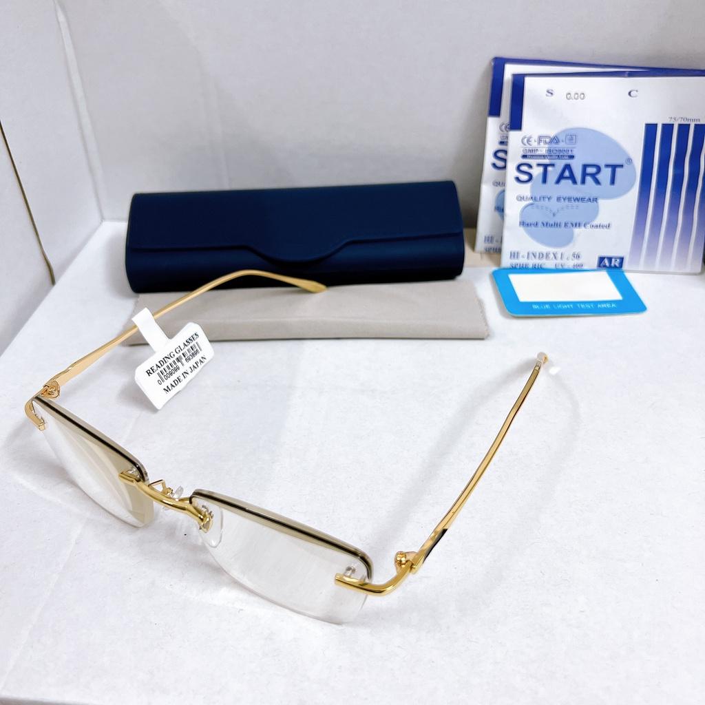 Kính lão thị viễn thị KVT93UNIQUI GOLD Vàng gọng khoan nam tính tròng to sáng rõ